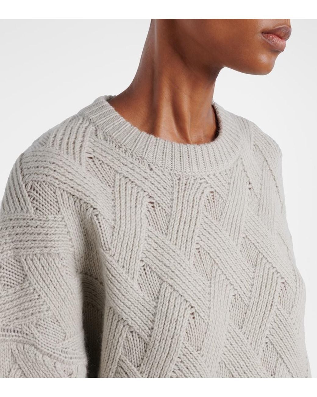 Jardin Des Orangers Natural Wool And Cashmere Sweater