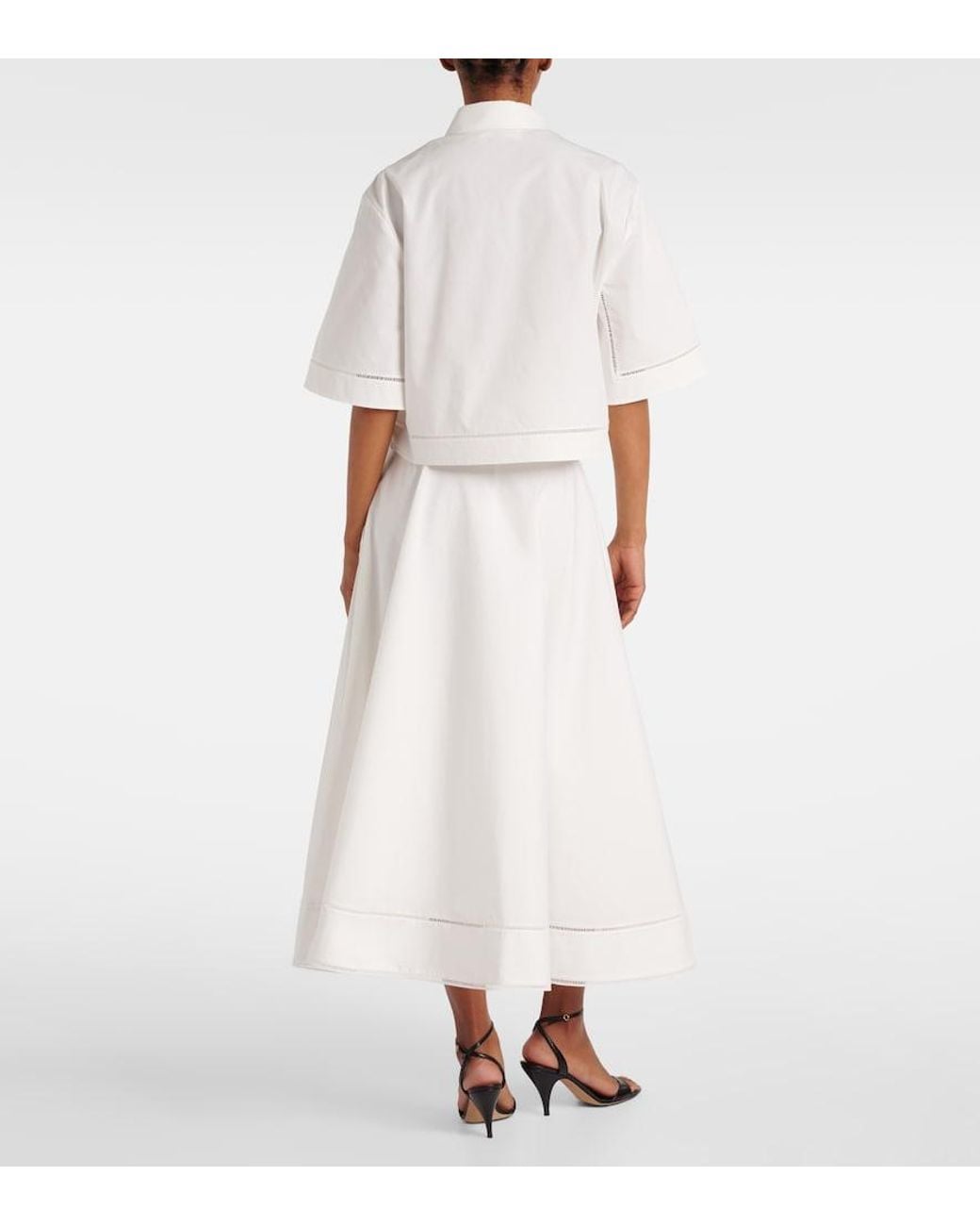 Rohe White Embroidered Cotton Poplin Shirt