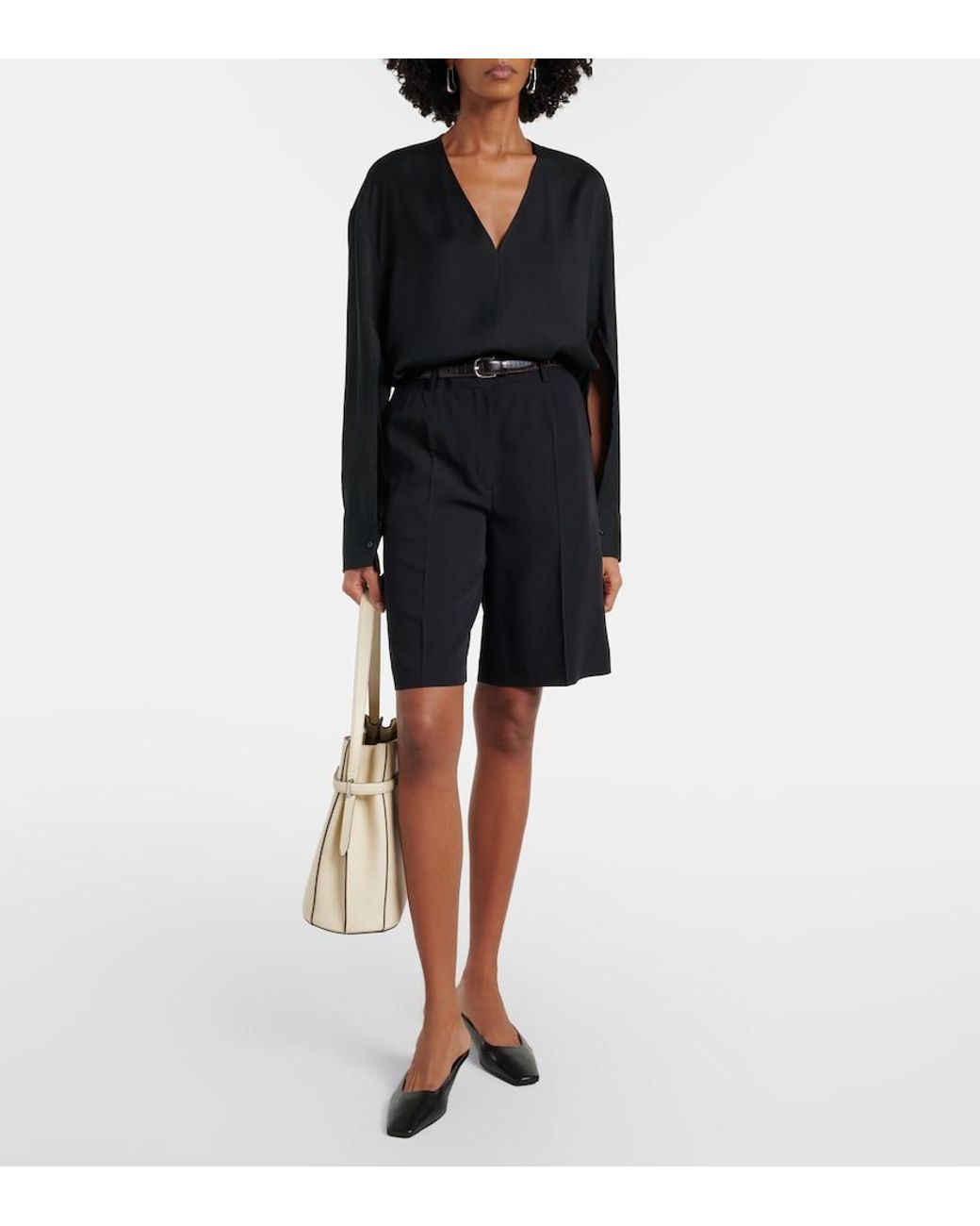 Totême  Black Oversized Blouse