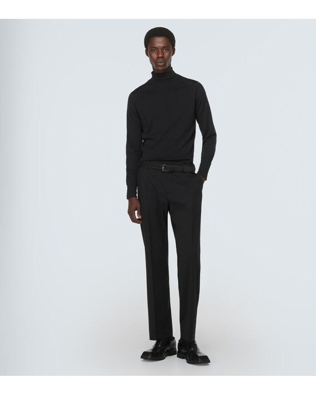 Dolce & Gabbana Anzughose Aus Einem Wollgemisch in Black für Herren