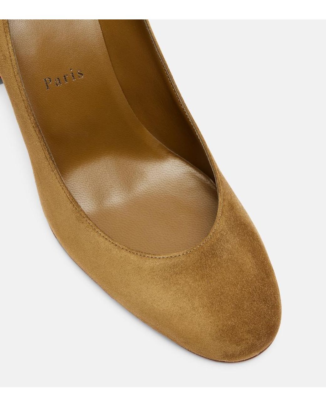 Christian Louboutin Brown Miss Sab 85 Suede Pumps