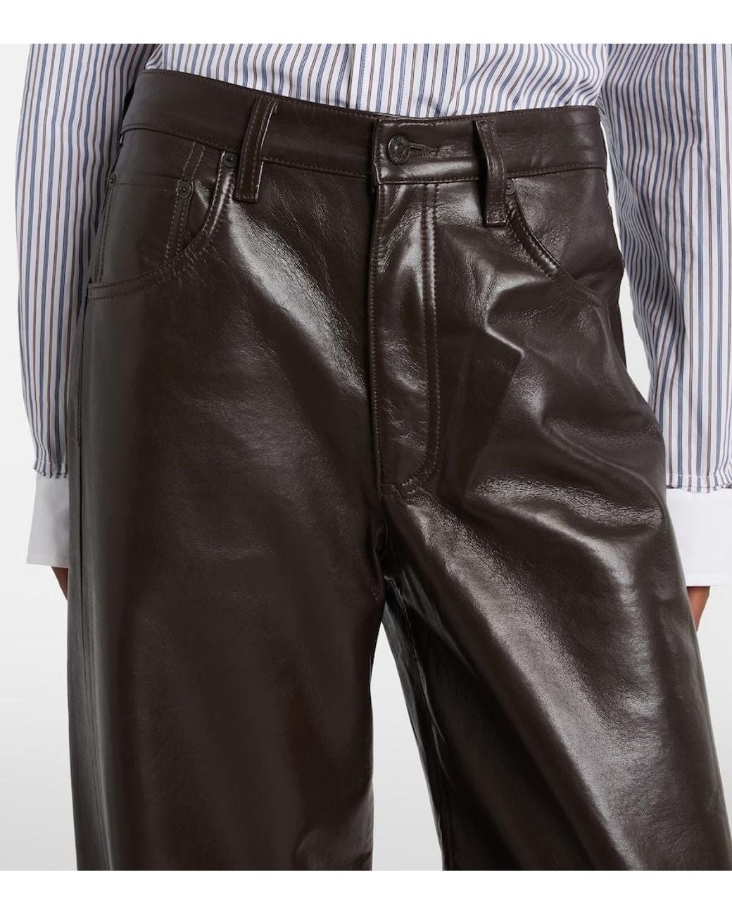 Citizens of Humanity Black Ayla High-Rise Wide-Leg Pants