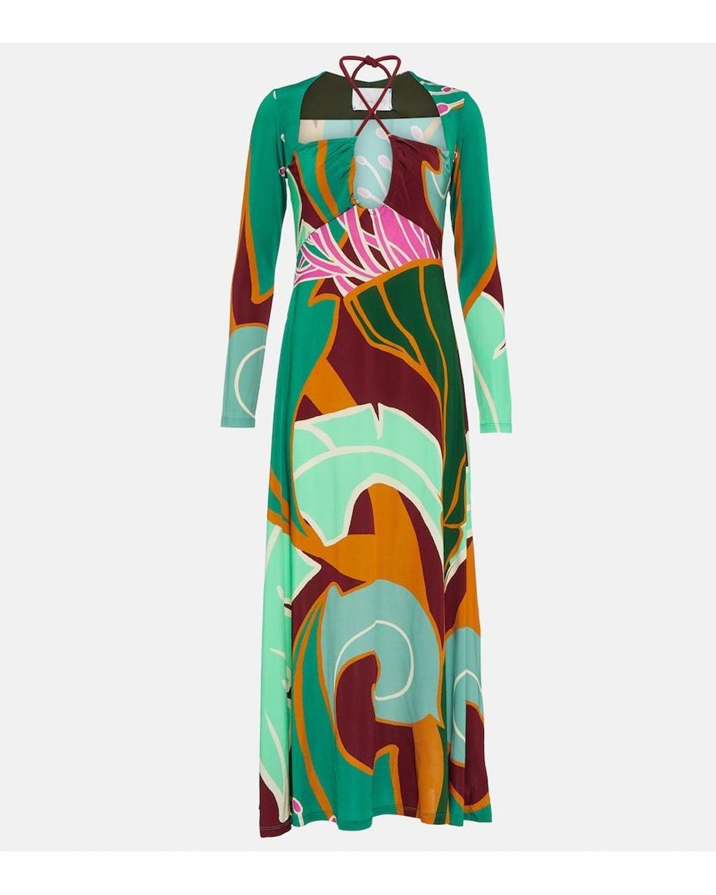Johanna Ortiz Multicolor Printed Maxi Dress