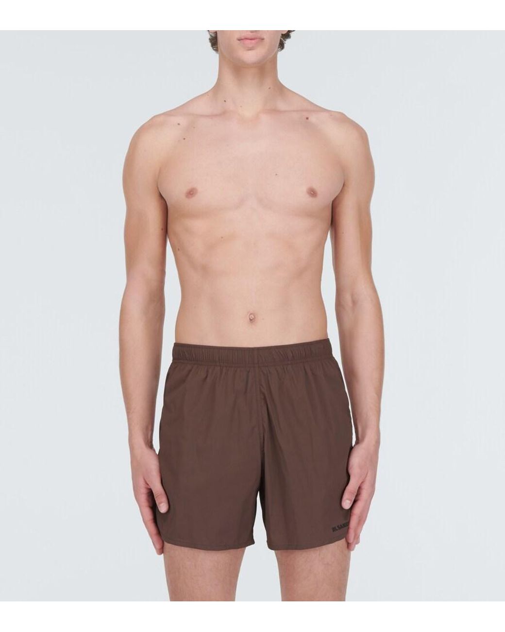 Jil Sander Brown Swim Trunks for men