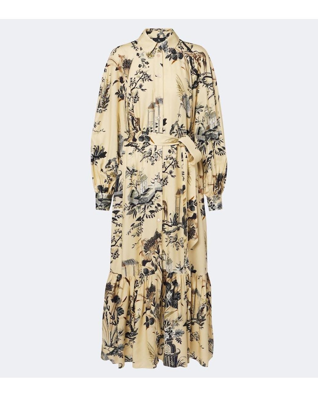 Etro Metallic Printed Maxi Dress
