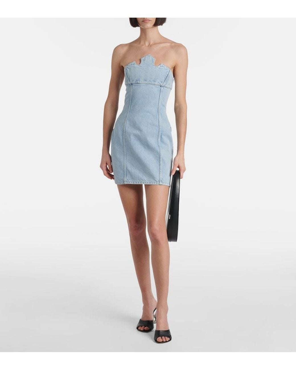 Coperni Blue X Disney Denim Bustier Dress