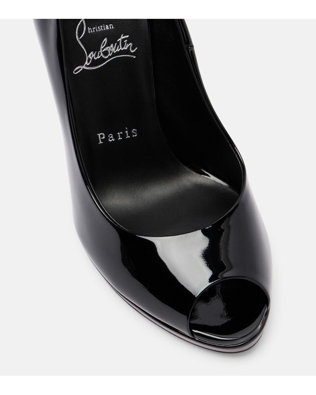 Christian Louboutin Black Lady Z Peep Toe Pump