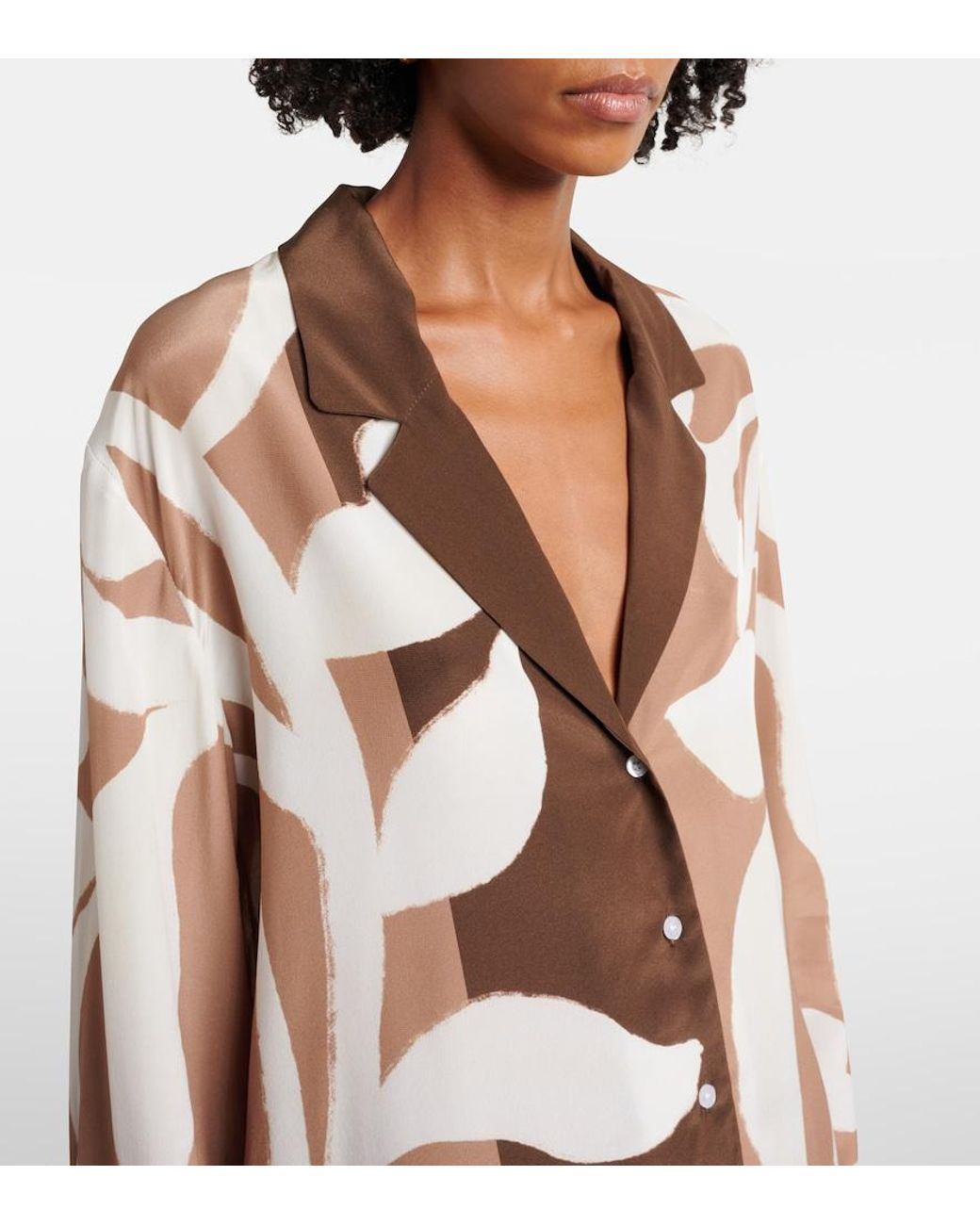 Sir Natural Portia Silk Satin Pajama Shirt
