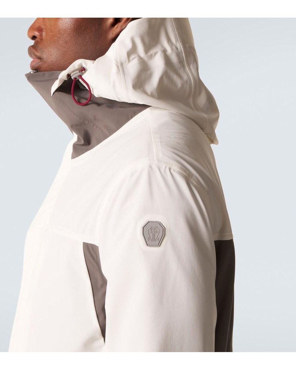 Brunello Cucinelli Natural Hooded Ski Jacket for men