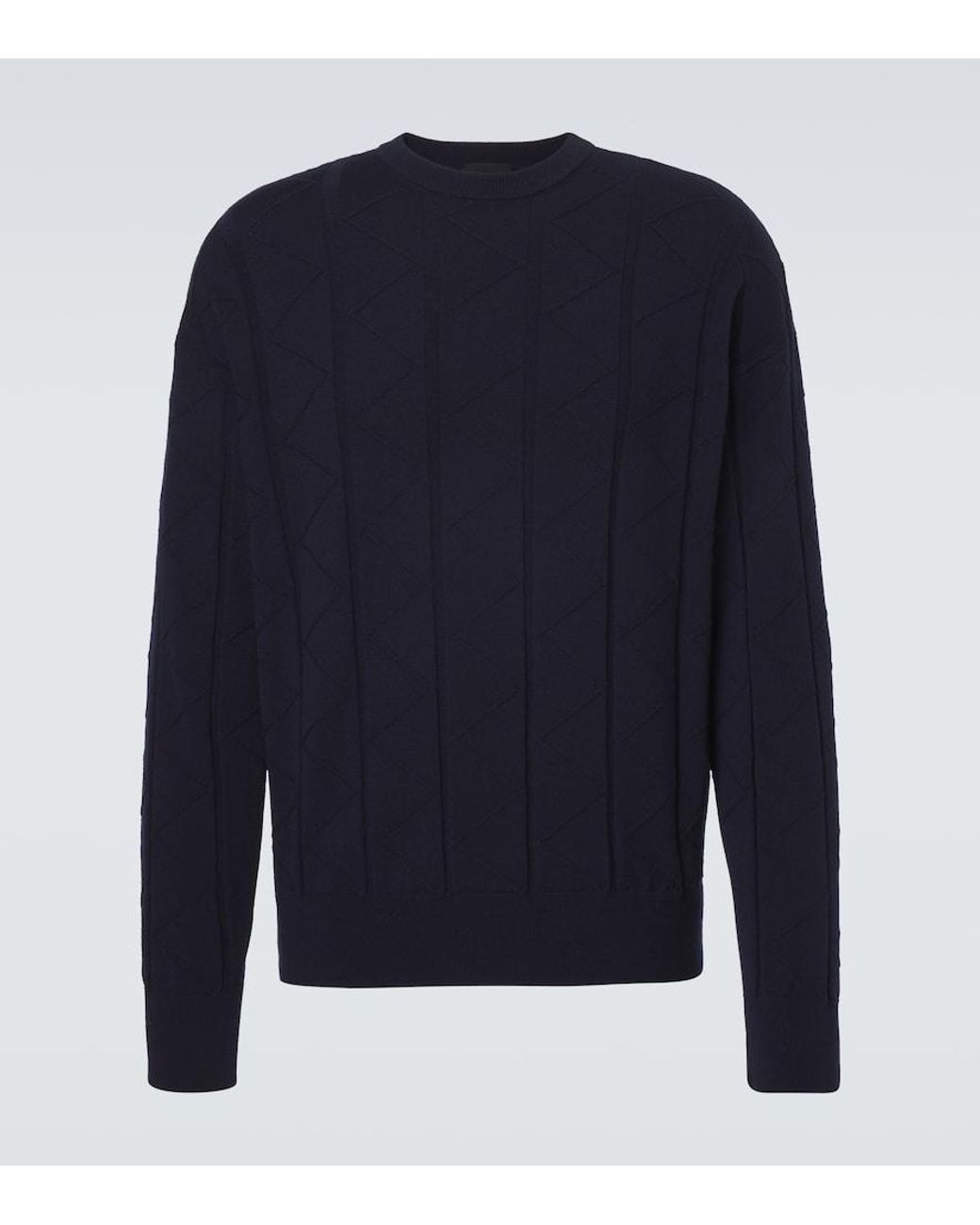 Giorgio Armani Blue Wool-Blend Sweater for men