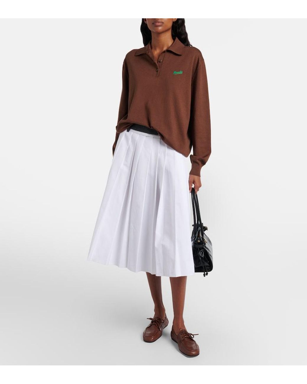 Pullover Polo di Prada in Brown
