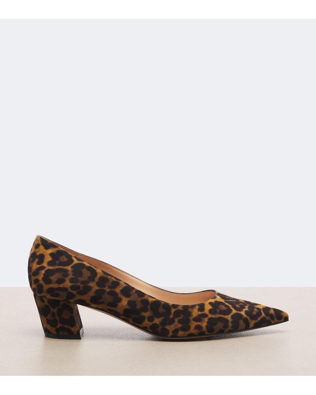 Gianvito Rossi Brown Aylin Leopard-Print Suede Pumps
