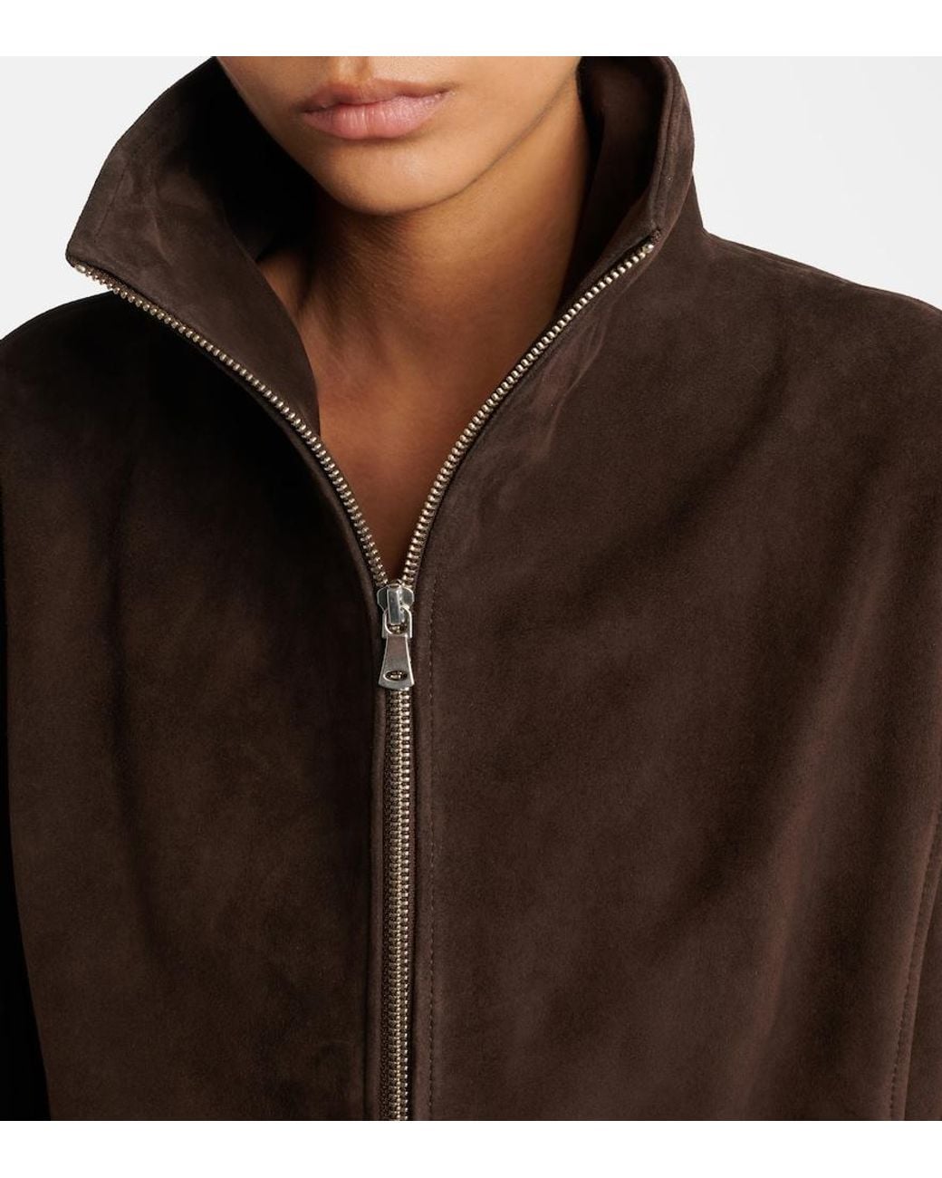 Nour Hammour Brown Etienne Suede Jacket