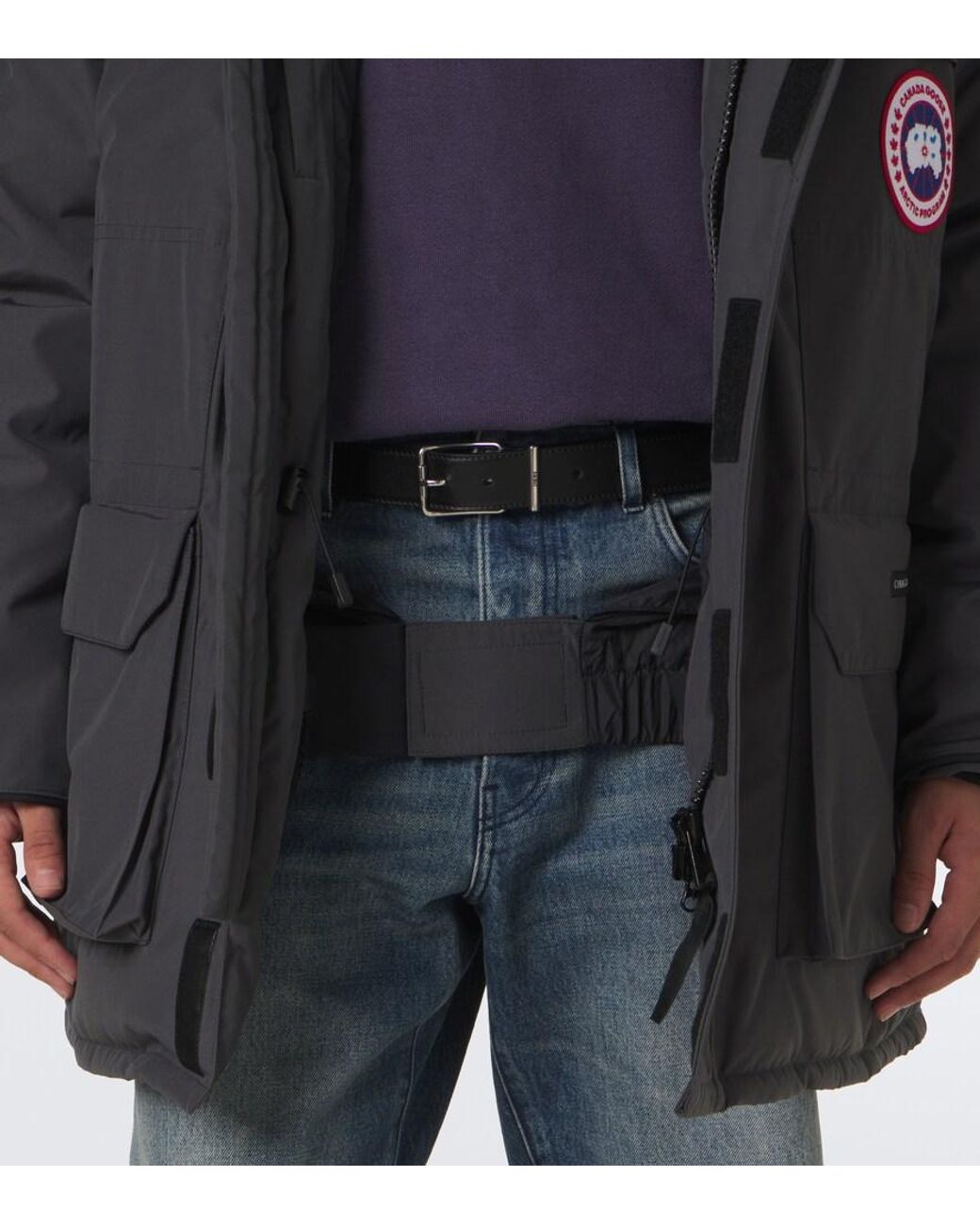 Canada Goose Black Expedition Hooded Down Jacket for men