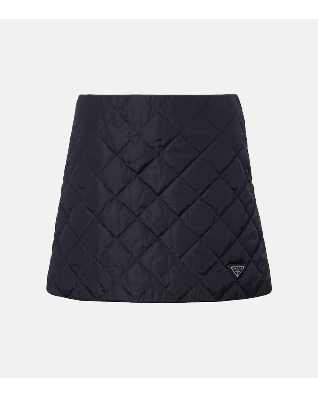 Prada Blue Re-Nylon Quilted Miniskirt