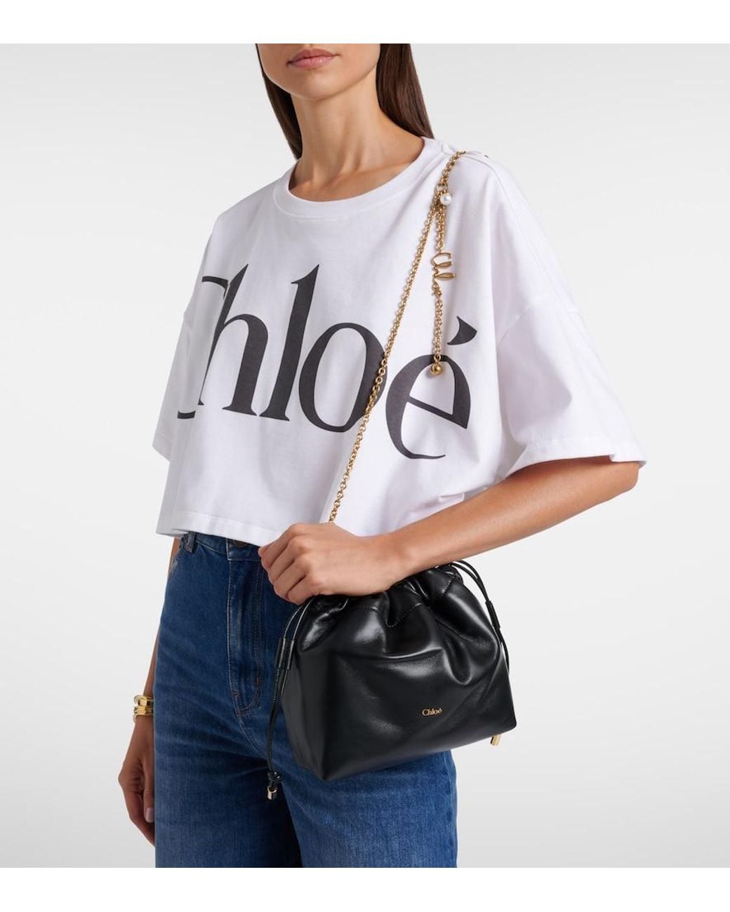 Chloé Black Icons Small Leather Shoulder Bag