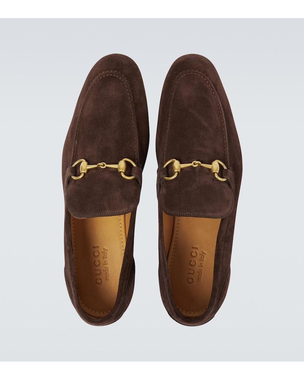 Gucci Brown Jordaan Loafer, Suede for men
