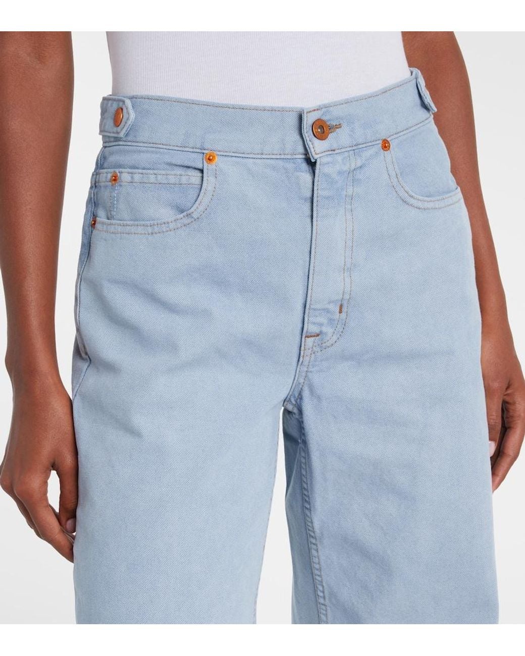 SLVRLAKE Denim Blue Cassie Wide-Leg Jeans
