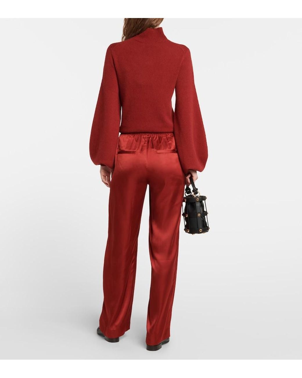 Vince Red Straights Satin Pants