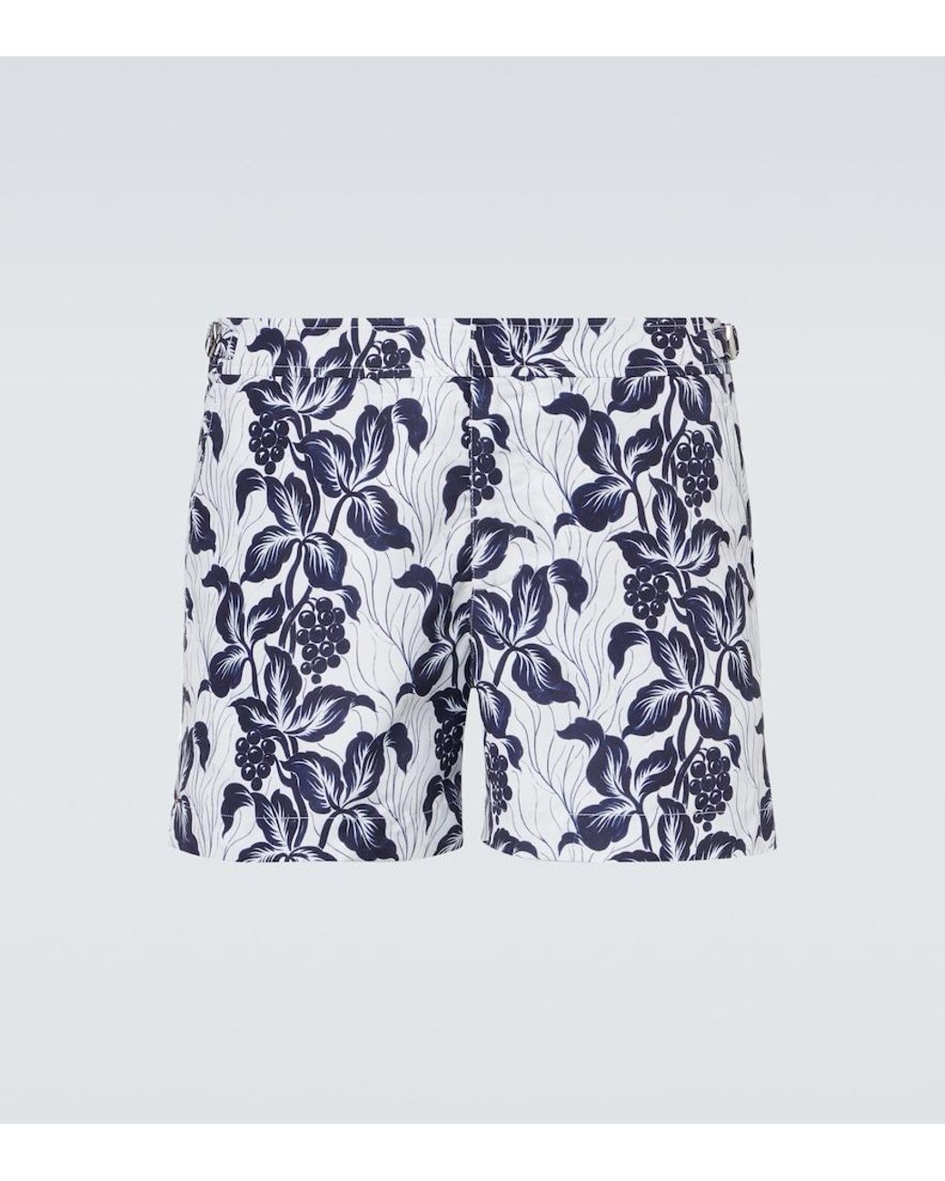 Orlebar Brown Blue Bulldog Floral Swim Trunks for men