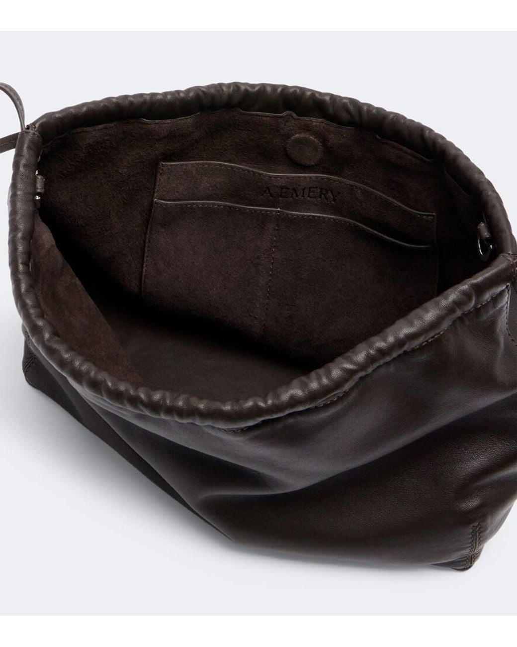 A.Emery Black Tobey Leather Clutch