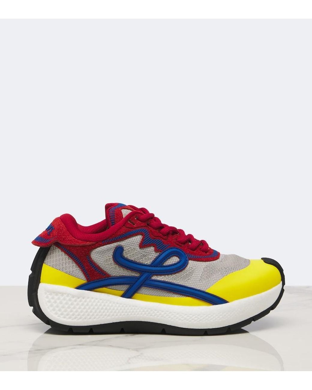 Loewe Multicolor Pogo Colorbocked Mesh-Trimmed Sneakers