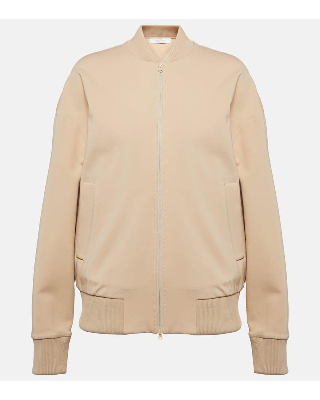 Max Mara LEISURE ブルゾン Max Mara Leisure Wainer Bomber Jacket in Natural | Lyst