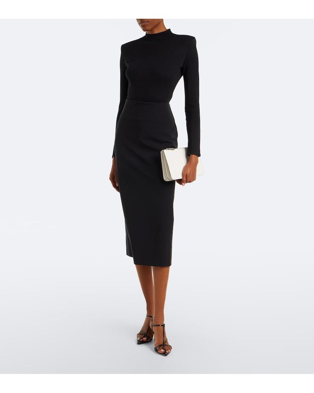 Jil Sander Black Wool Body Suit