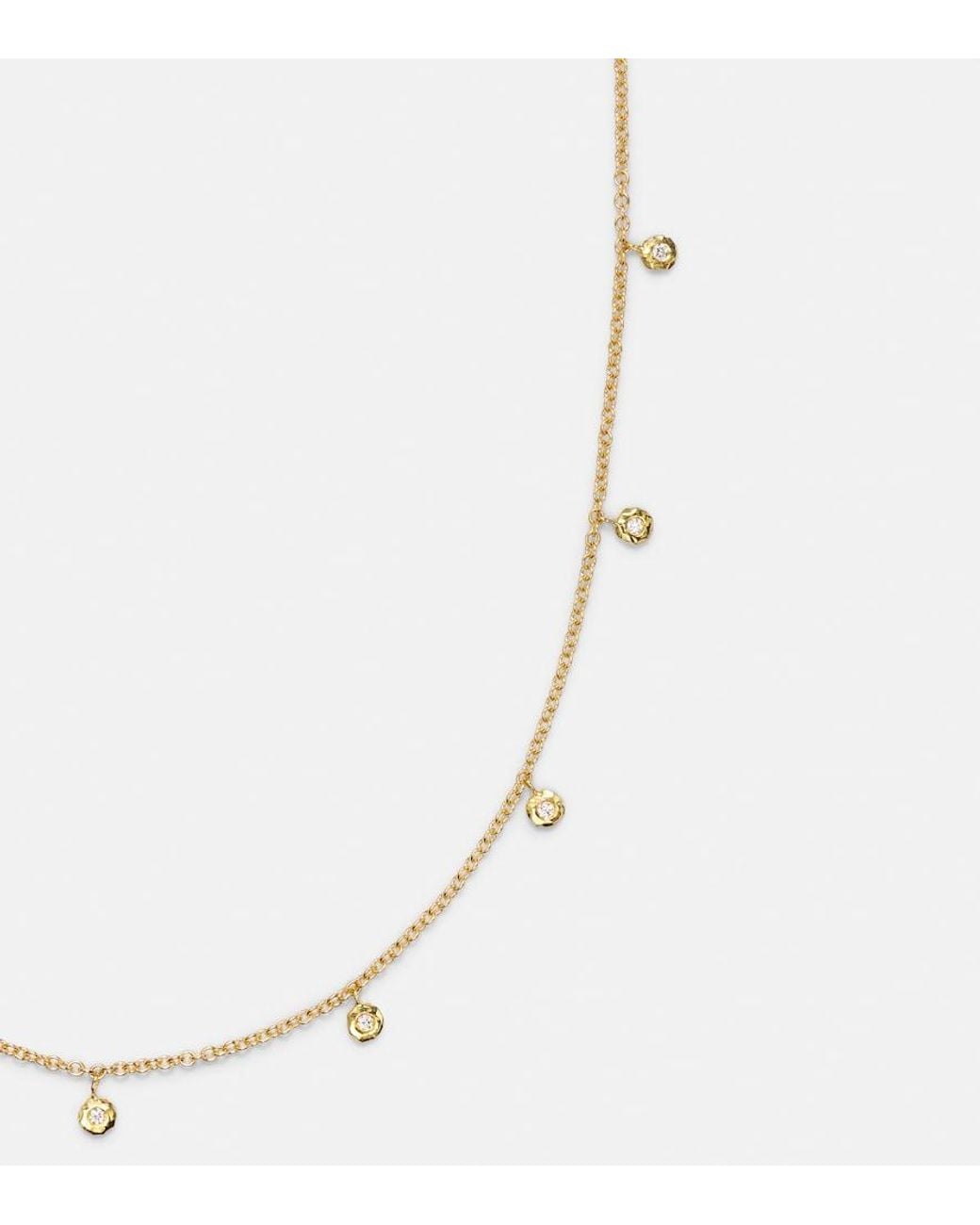 Octavia Elizabeth White Micro Nesting Gem 18Kt Necklace With Diamonds