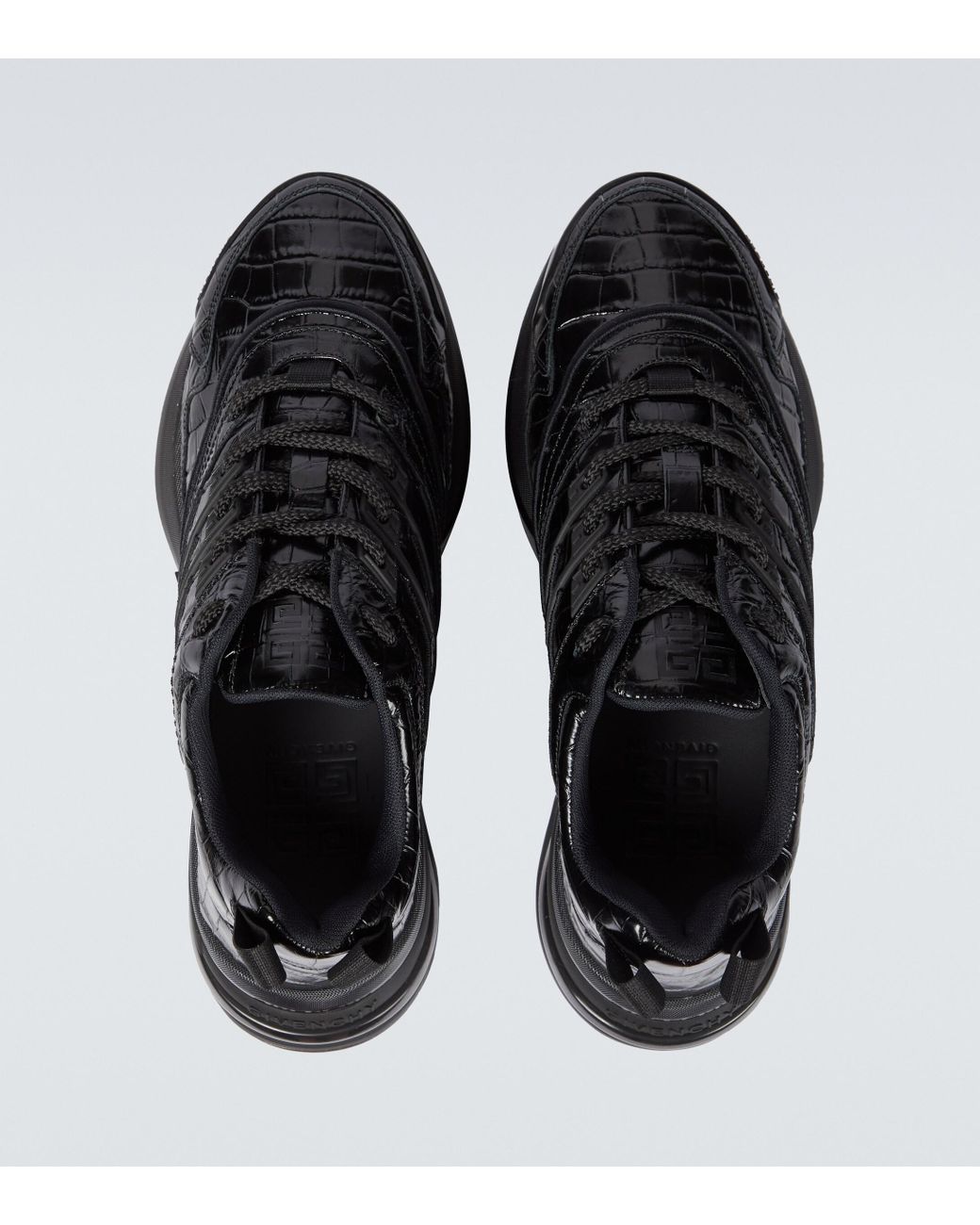Givenchy Giv 1 Croc-effect Leather Sneakers in Black for Men - Lyst
