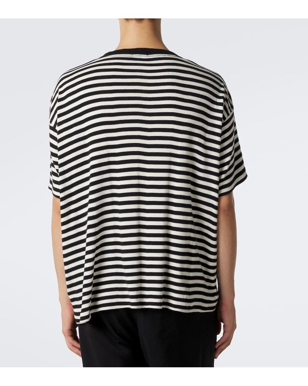 Bode Black Rodeo Striped Cotton Jersey T-Shirt for men