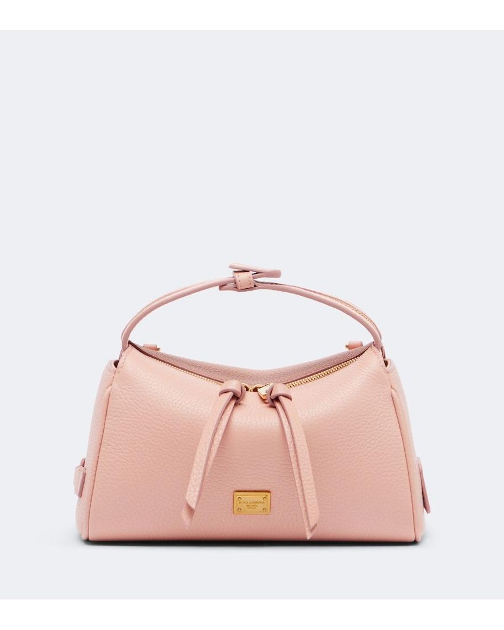 Dolce & Gabbana Pink Vittoria Small Leather Top-Handle Bag
