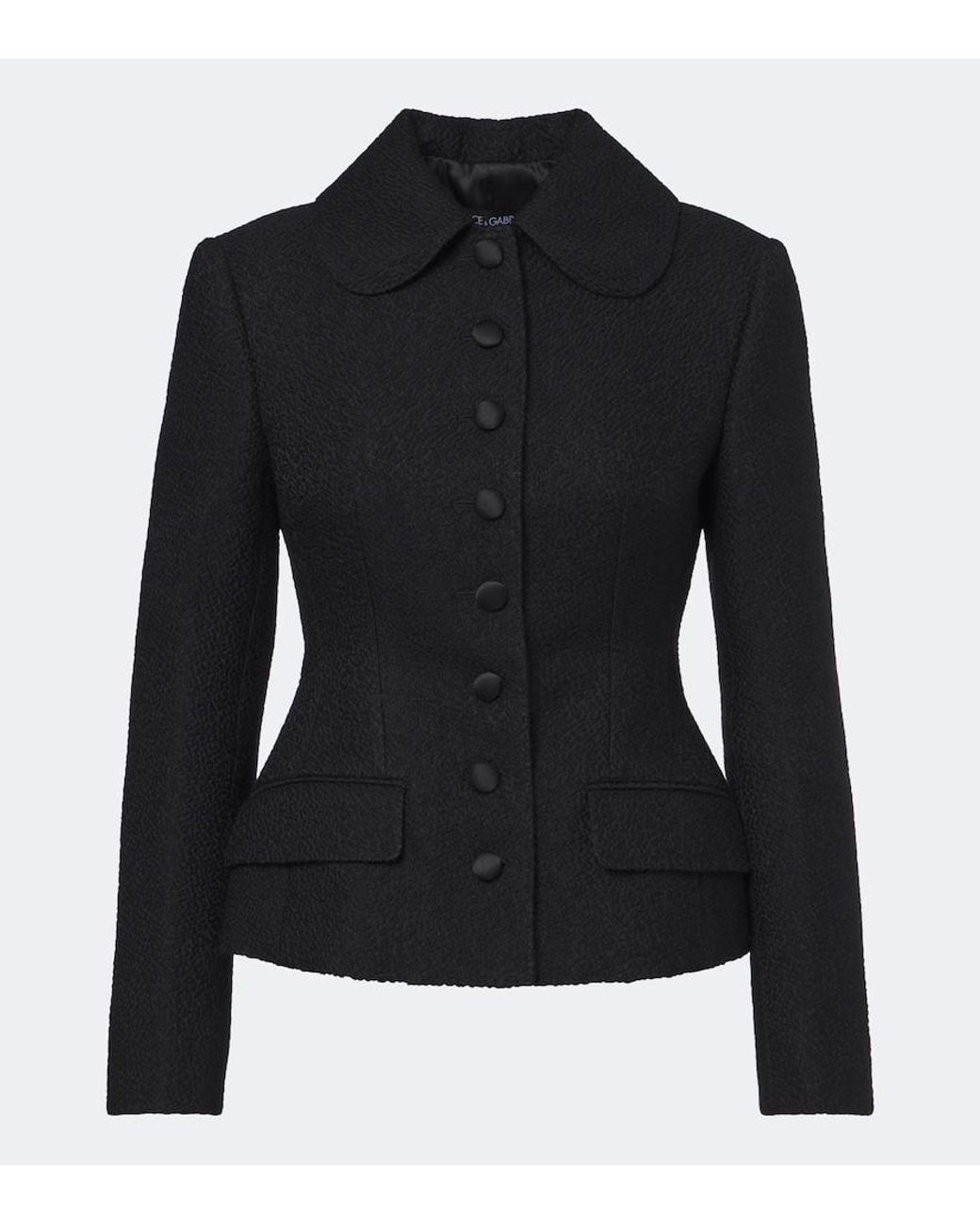 Dolce & Gabbana Black Single-Breasted Wool And Silk-Blend Blazer