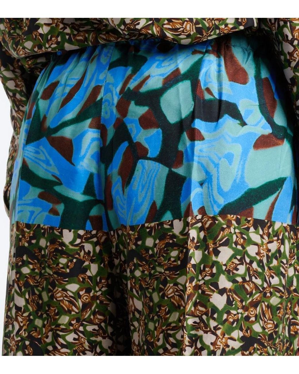 Dries Van Noten Multicolor Printed Wide-Leg Pants