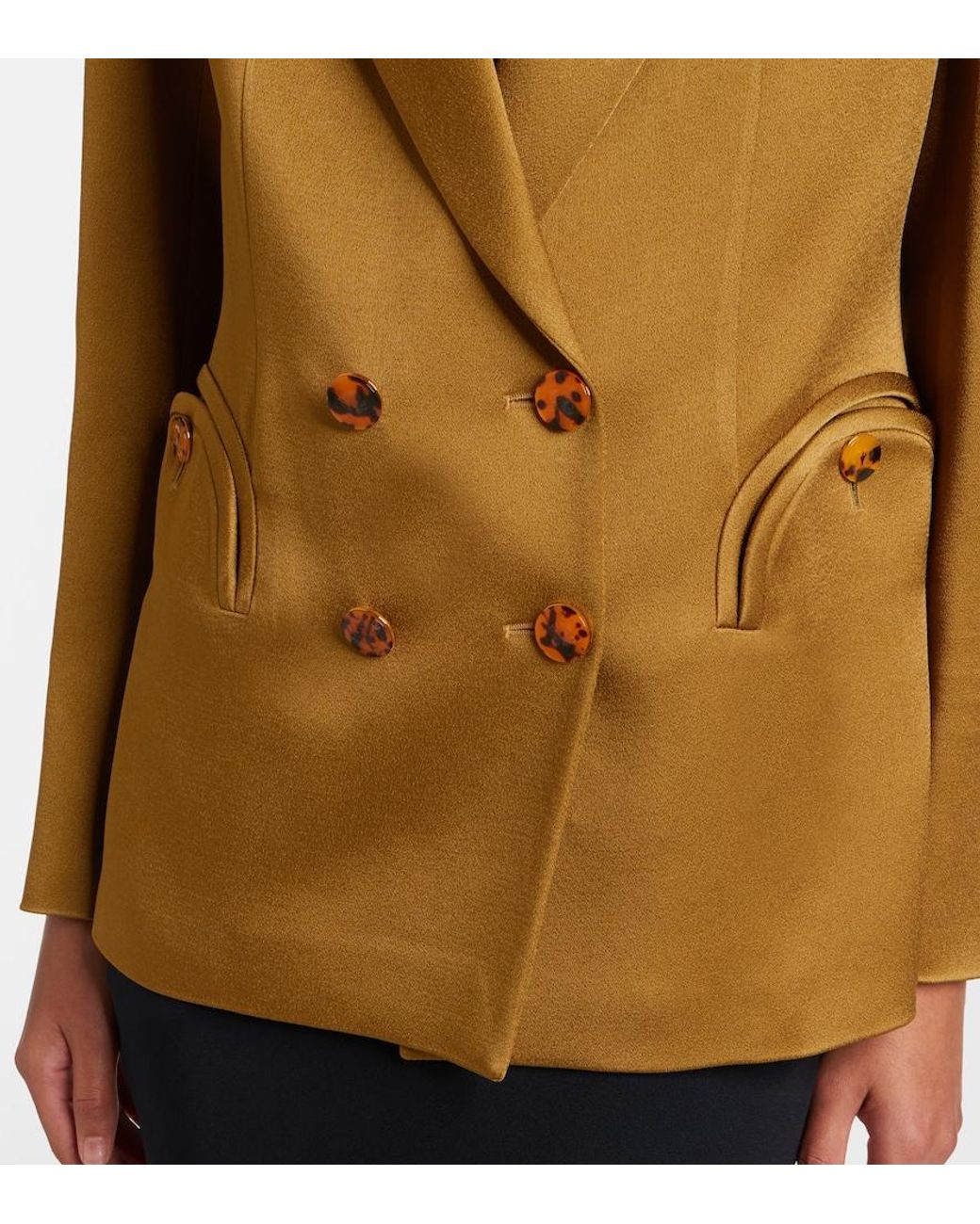Blazé Milano Brown Charmer Double-Breasted Blazer