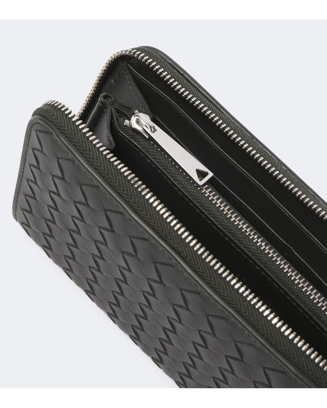 Bottega Veneta Black Intrecciato Leather Wallet for men