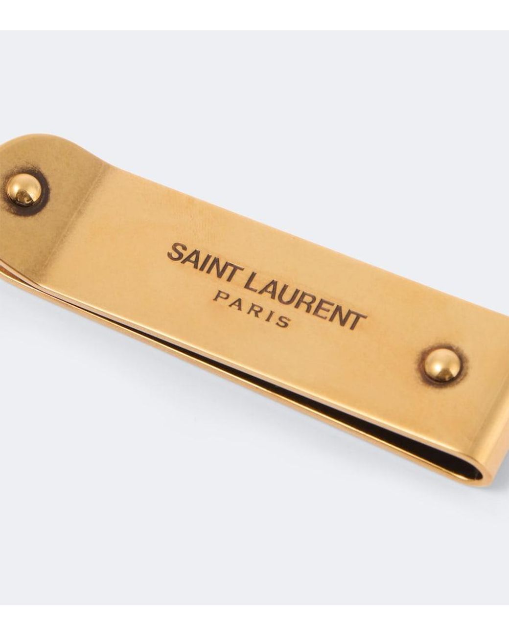 Saint Laurent Black Leather-Trimmed Bill Clip for men