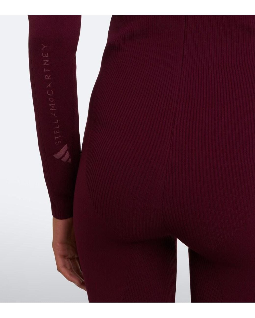 Adidas By Stella McCartney Purple Ribbed-Knit Catsuit