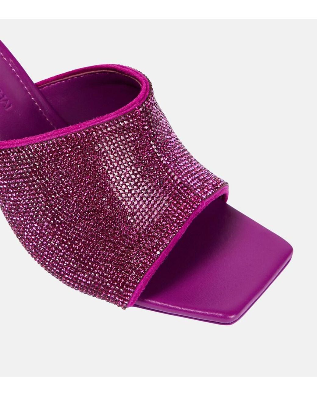 Jonathan Simkhai Purple Asia Crystal-Embellished Sandals