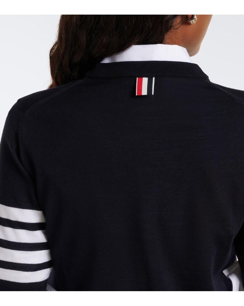 Thom Browne Black 4-Bar Wool Sweater