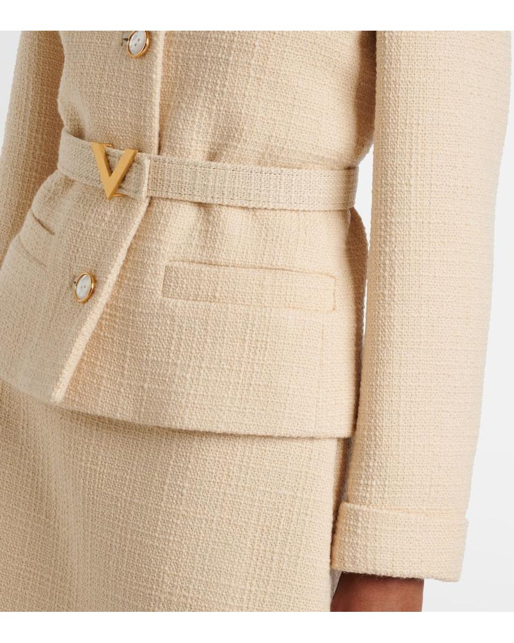 Valentino Garavani Natural Wool-Blend Tweed Jacket