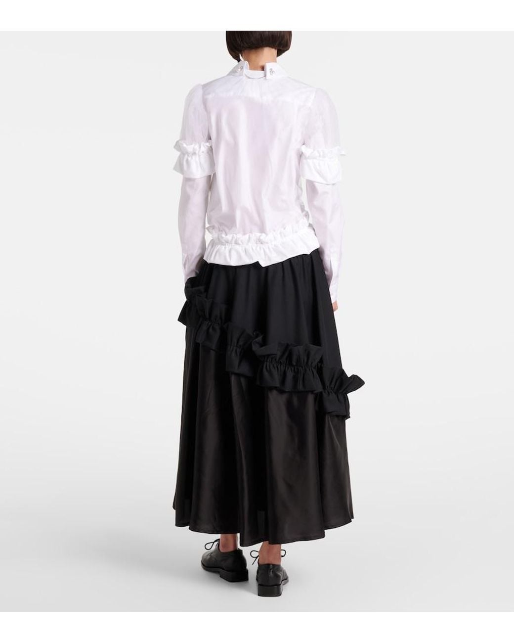 Noir Kei Ninomiya White Sheer Tulle Top