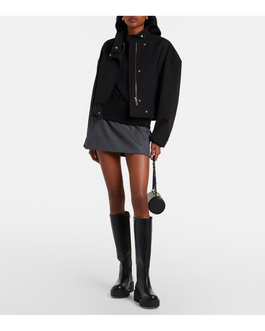 Gianvito Rossi Black Hiro Leather Mid-Calf Boots