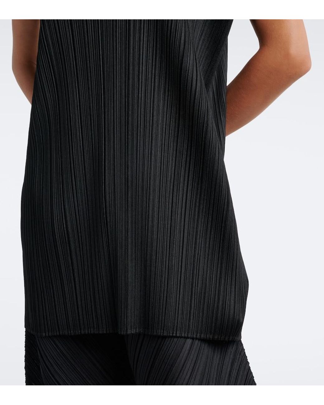 Pleats Please Issey Miyake Black Monthly Colors: July Pleated Dress
