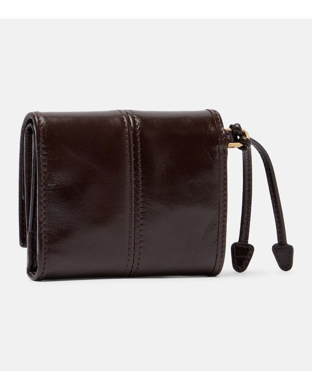 Prada Brown Logo Leather Wallet