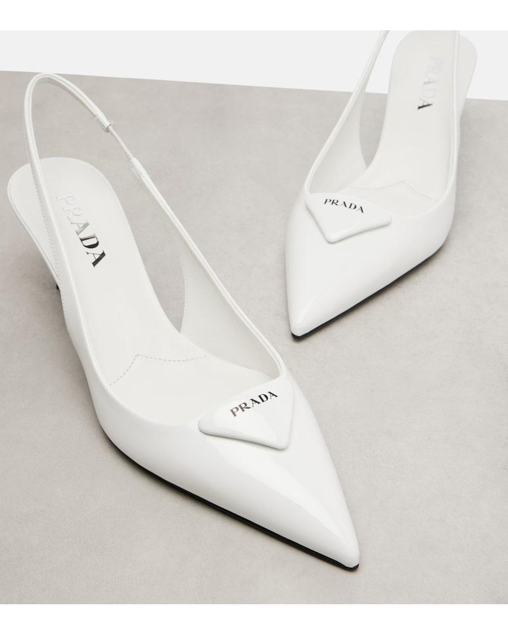 Pumps Slingback di Prada in White