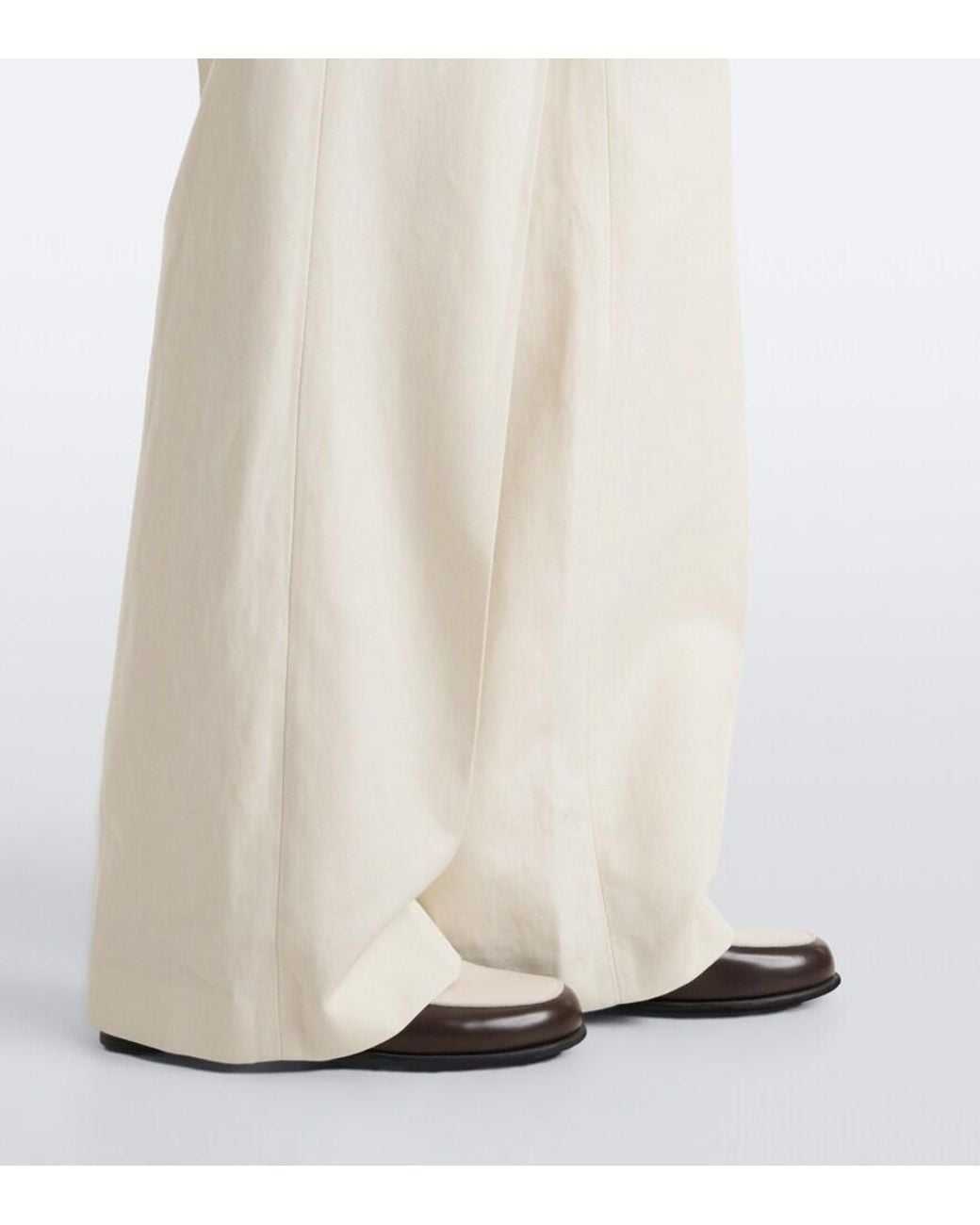 Joseph Natural Mitae Cotton And Linen Twill Straight Pants