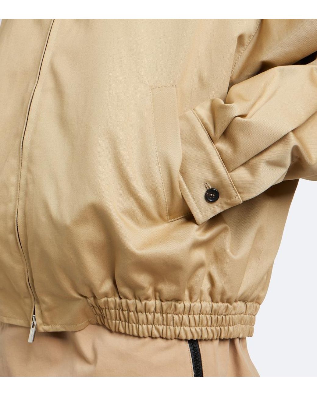 Miu Miu Natural Padded Cotton Twill Blouson Jacket