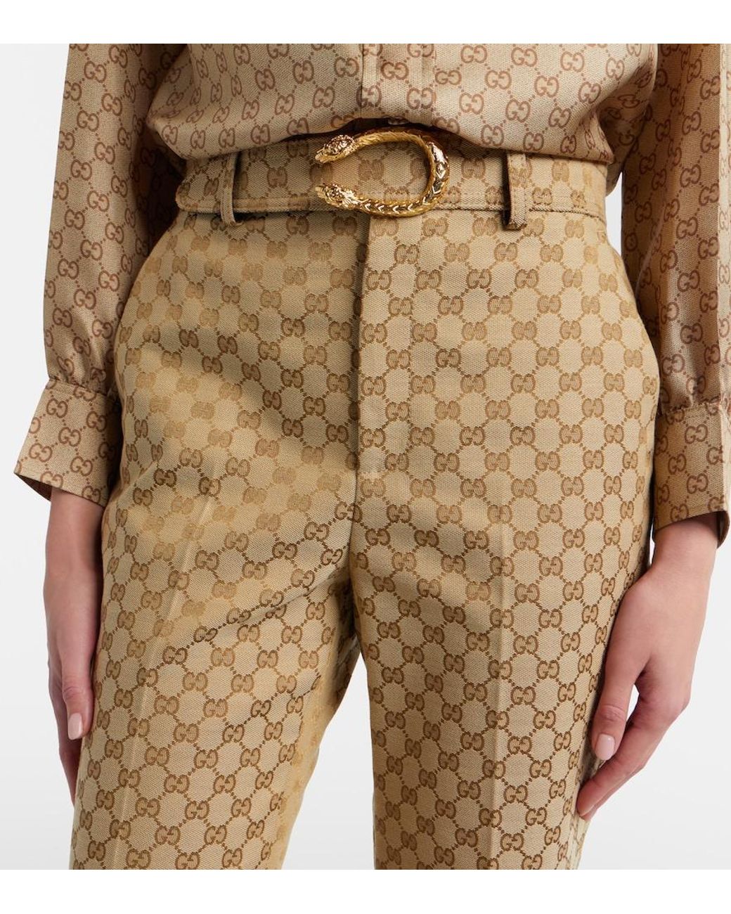 Pantaloni Flared di Gucci in Natural