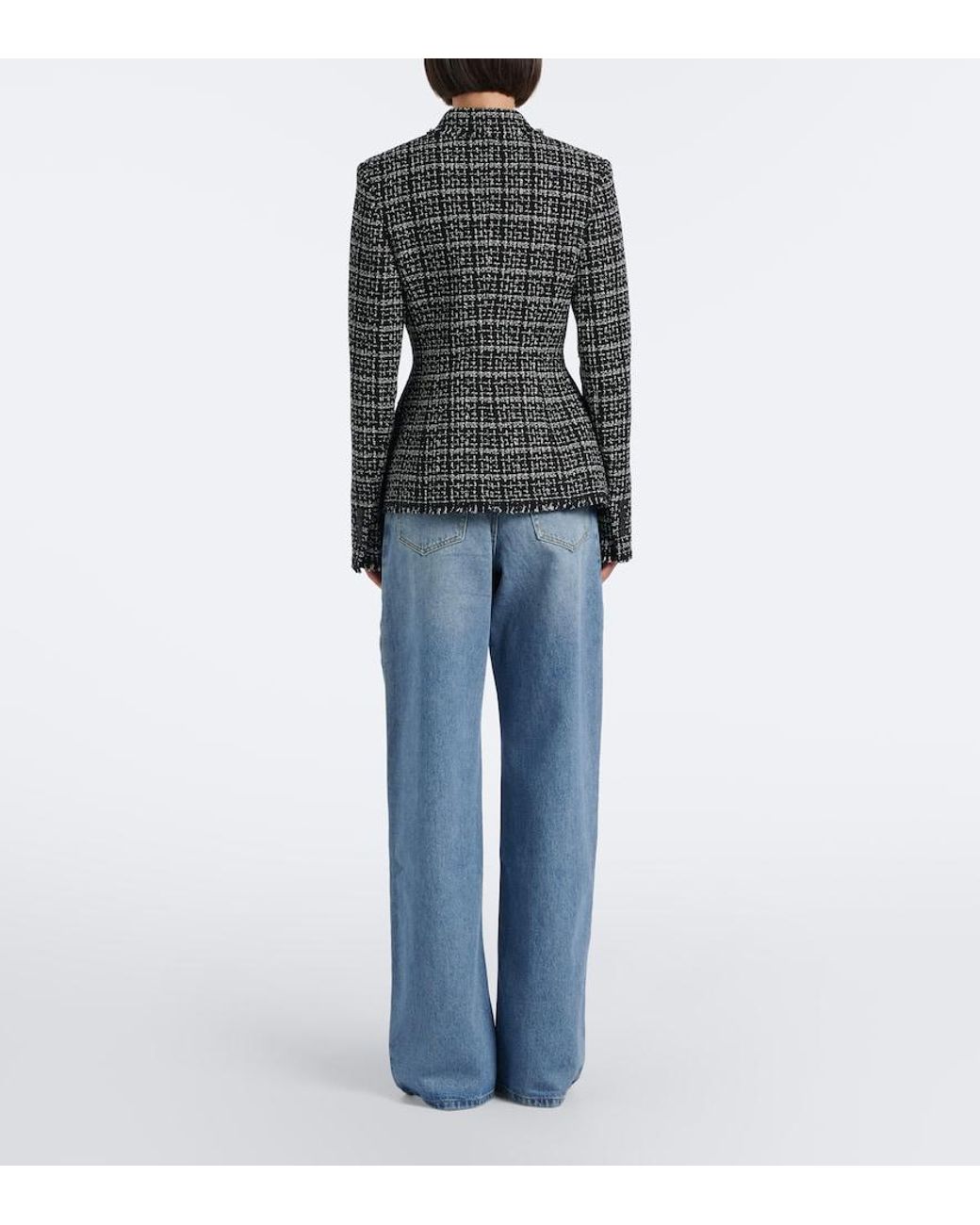 Erdem Blue High-Rise Wide-Leg Jeans